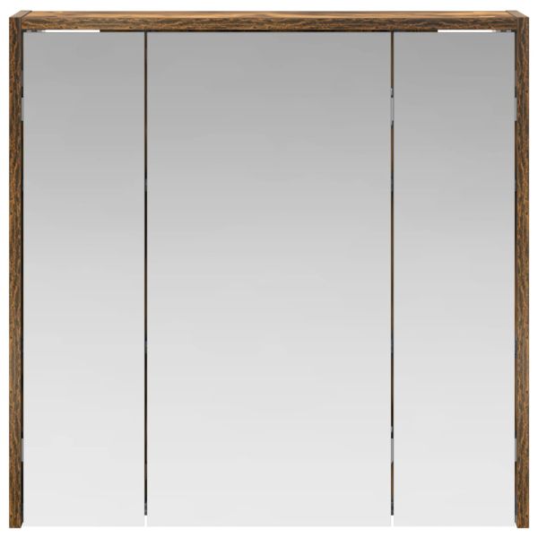 Шкаф с огледало за баня Димян дъб 63,5 x 16 x 62,5 см