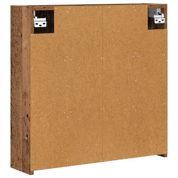 Шкаф с огледало за баня Старо дърво 63,5 x 16 x 62,5 см