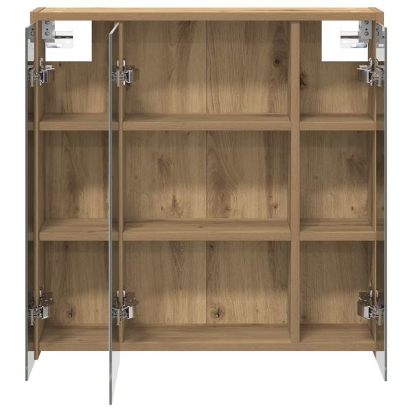 Шкаф с огледало за баня Дъб Артизан 63,5 x 16 x 62,5 см