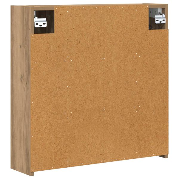 Шкаф с огледало за баня Дъб Артизан 63,5 x 16 x 62,5 см