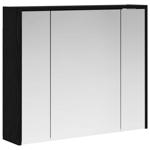 Шкаф с огледало за баня Черния дъб 73,5 x 16 x 62,5 см