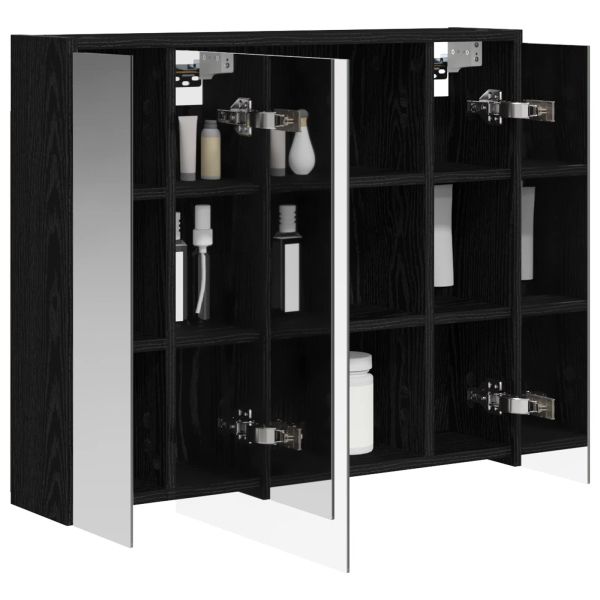 Шкаф с огледало за баня Черния дъб 73,5 x 16 x 62,5 см