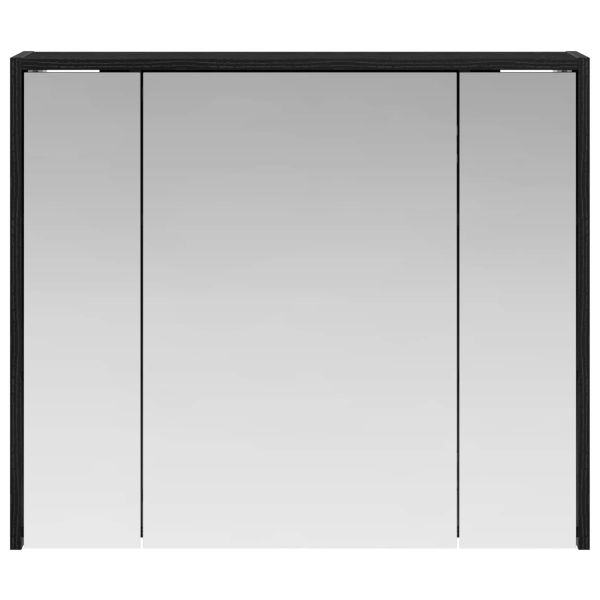 Шкаф с огледало за баня Черния дъб 73,5 x 16 x 62,5 см