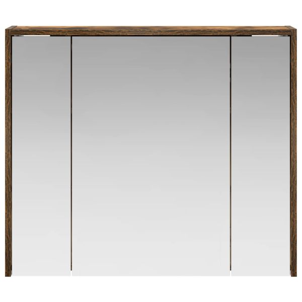 Шкаф с огледало за баня Димян дъб 73,5 x 16 x 62,5 см
