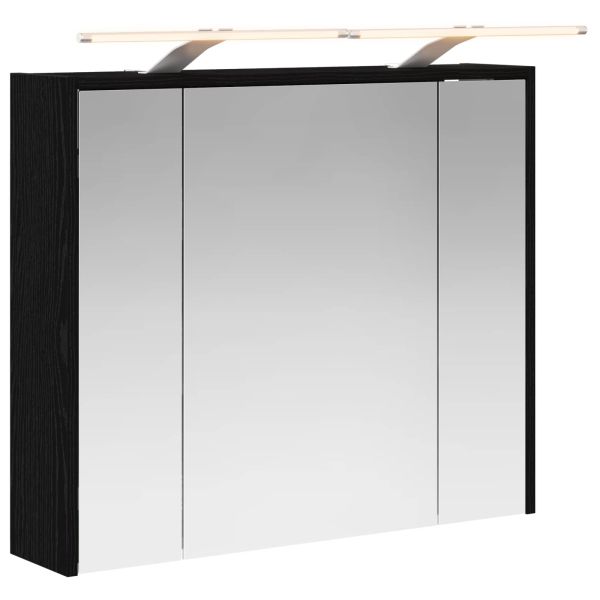 Шкаф с огледало за баня Черния дъб 73,5 x 16 x 62,5 см