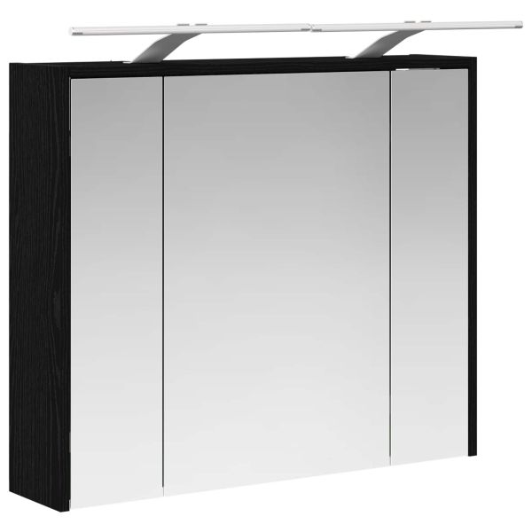 Шкаф с огледало за баня Черния дъб 73,5 x 16 x 62,5 см
