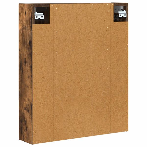 Шкаф с огледало за баня с рафт Димян дъб 60 x 14.5 x 70 см