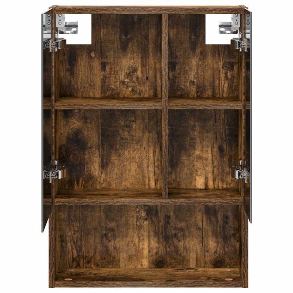 Шкаф с огледало за баня с рафт Димян дъб 50 x 14,5 x 70 см