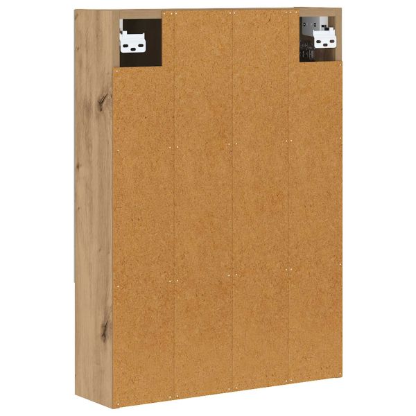 Шкаф с огледало за баня с рафт Дъб Артизан 50 x 14,5 x 70 см