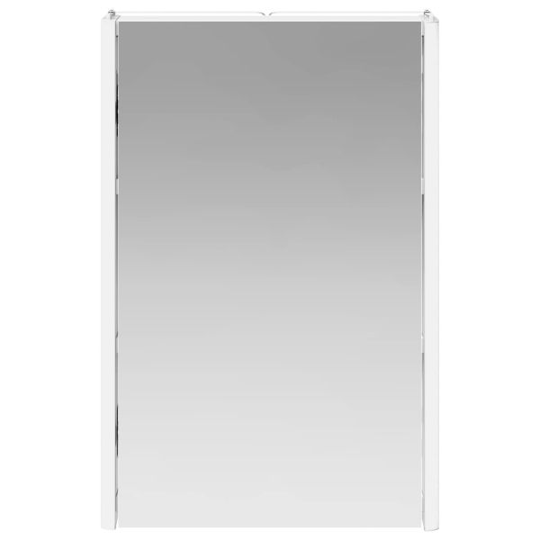 Шкаф с огледало за баня Бяло 33 x 11,5 x 50 см Инженерно дърво