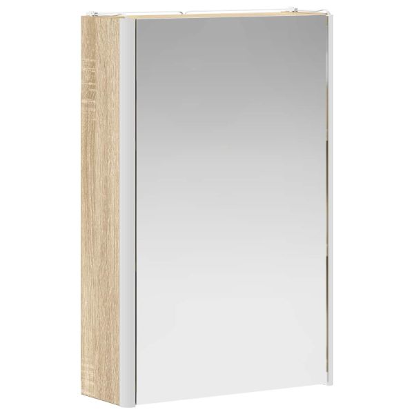 Шкаф с огледало за баня Сонома дъб 33 x 11,5 x 50 см