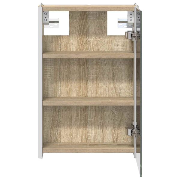 Шкаф с огледало за баня Сонома дъб 33 x 11,5 x 50 см