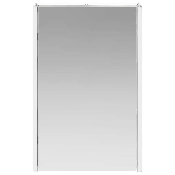 Шкаф с огледало за баня Циментено сиво 33 x 11,5 x 50 см