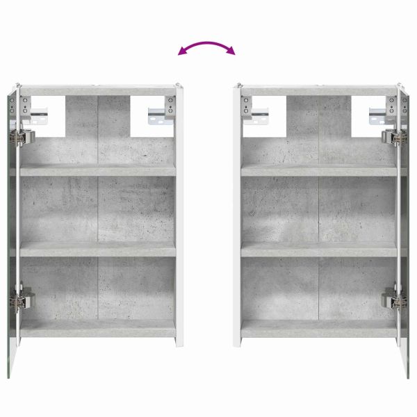 Шкаф с огледало за баня Циментено сиво 33 x 11,5 x 50 см