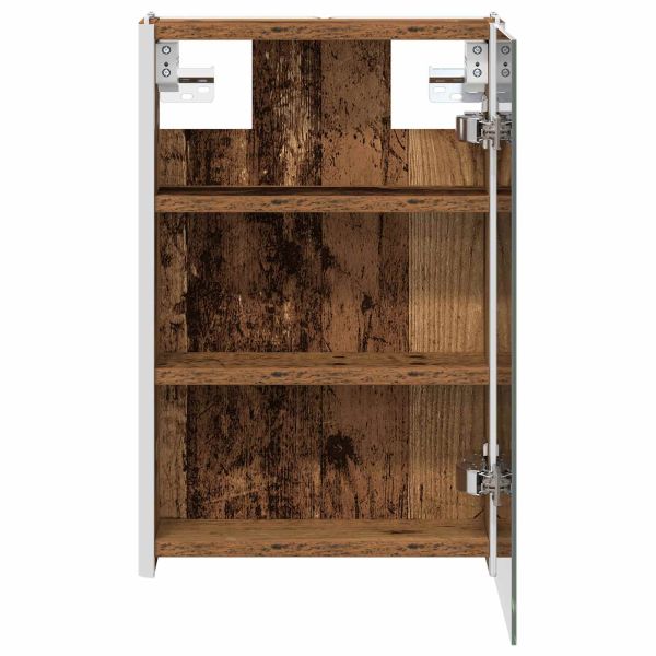 Шкаф с огледало за баня Старо дърво 33 x 11,5 x 50 см