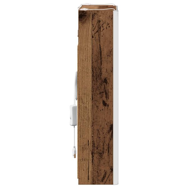 Шкаф с огледало за баня Старо дърво 33 x 11,5 x 50 см
