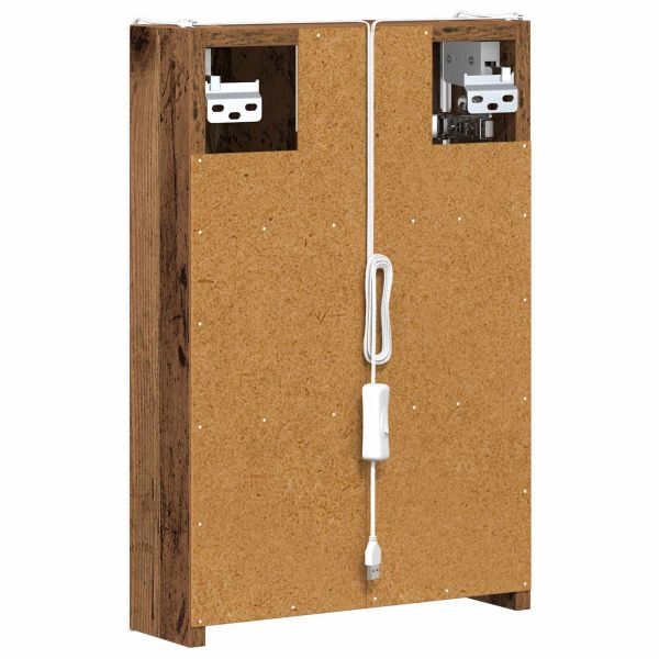Шкаф с огледало за баня Старо дърво 33 x 11,5 x 50 см