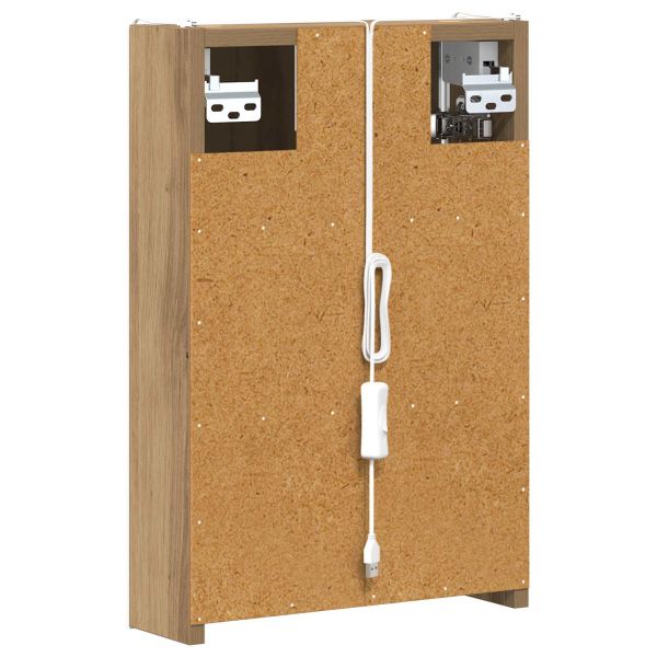 Шкаф с огледало за баня Дъб Артизан 33 x 11,5 x 50 см