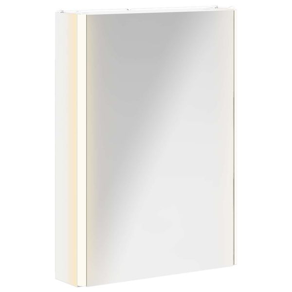 Шкаф с огледало за баня Бяло 43 x 11,5 x 60,5 см