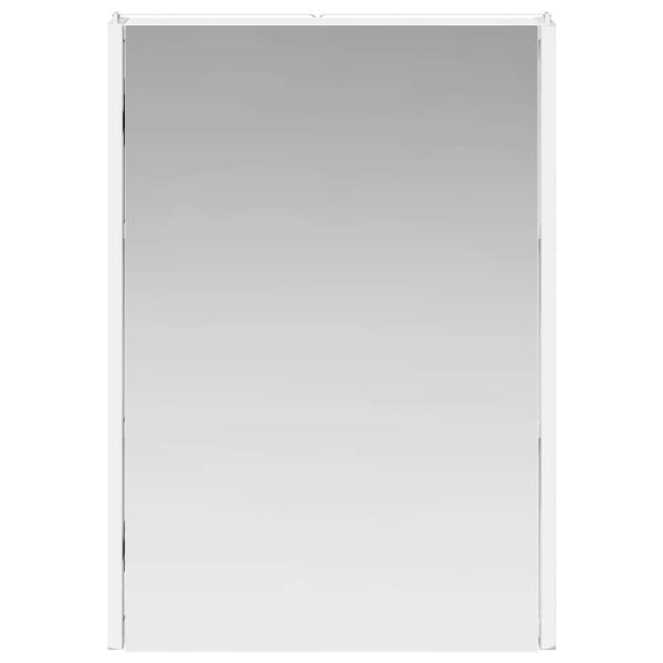 Шкаф с огледало за баня Бяло 43 x 11,5 x 60,5 см