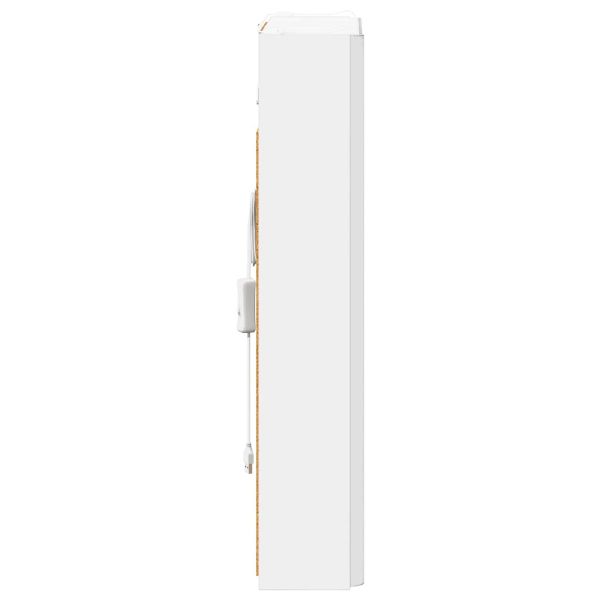 Шкаф с огледало за баня Бяло 43 x 11,5 x 60,5 см