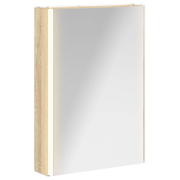 Шкаф с огледало за баня Сонома дъб 43 x 11,5 x 60,5 см