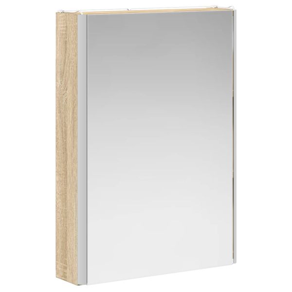 Шкаф с огледало за баня Сонома дъб 43 x 11,5 x 60,5 см