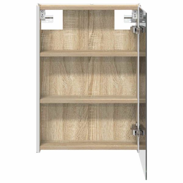 Шкаф с огледало за баня Сонома дъб 43 x 11,5 x 60,5 см