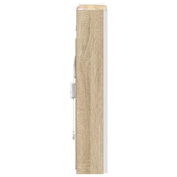 Шкаф с огледало за баня Сонома дъб 43 x 11,5 x 60,5 см