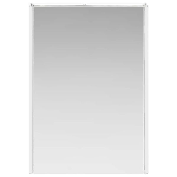 Шкаф с огледало за баня Циментено сиво 43 x 11,5 x 60,5 см