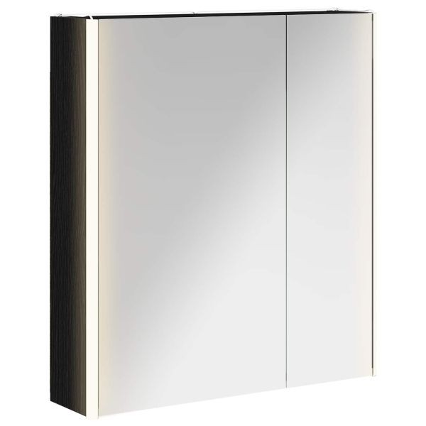 Шкаф с огледало за баня Черния дъб 63,5 x 15,5 x 70 см