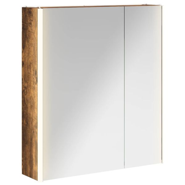 Шкаф с огледало за баня Димян дъб 63,5 x 15,5 x 70 см