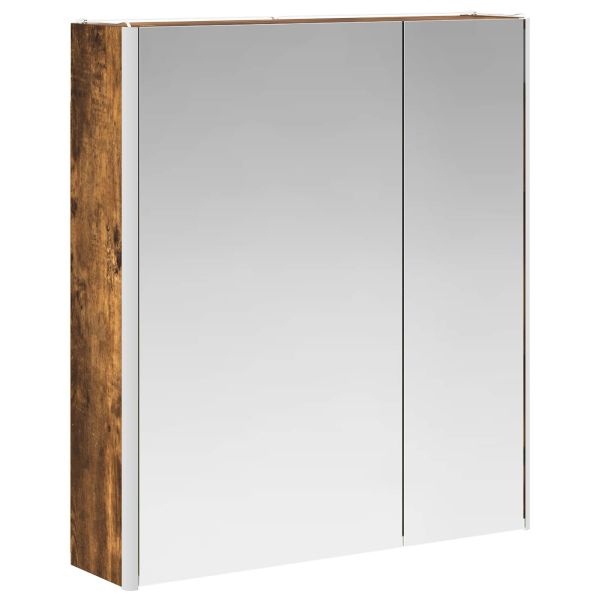 Шкаф с огледало за баня Димян дъб 63,5 x 15,5 x 70 см