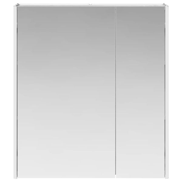 Шкаф с огледало за баня Сив Сонома 63,5 x 15,5 x 70 см