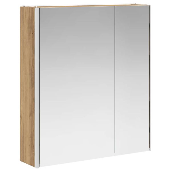 Шкаф с огледало за баня Дъб Артизан 63,5 x 15,5 x 70 см