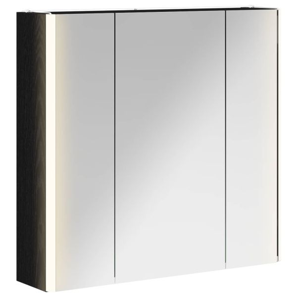 Шкаф с огледало за баня Черния дъб 63,5 x 15,5 x 60,5 см