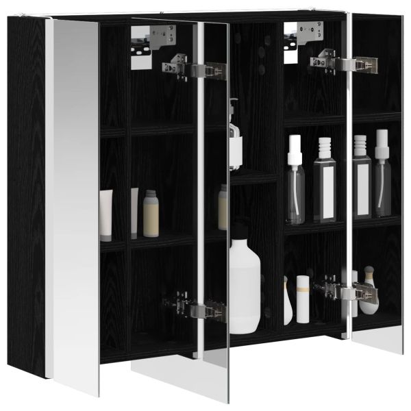 Шкаф с огледало за баня Черния дъб 63,5 x 15,5 x 60,5 см