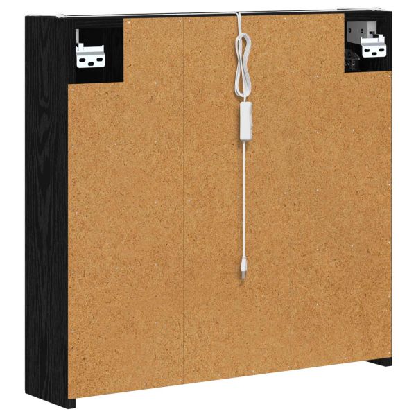 Шкаф с огледало за баня Черния дъб 63,5 x 15,5 x 60,5 см