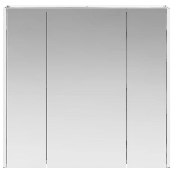 Шкаф с огледало за баня Циментено сиво 63,5 x 15,5 x 60,5 см