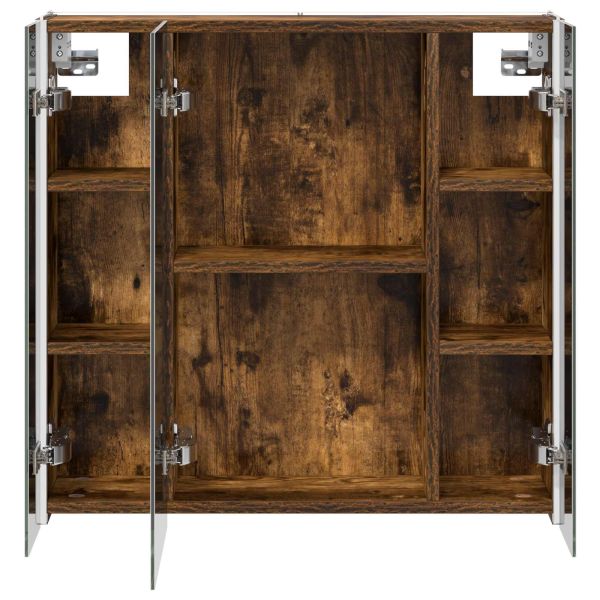 Шкаф с огледало за баня Димян дъб 63,5 x 15,5 x 60,5 см