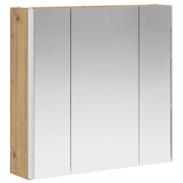 Шкаф с огледало за баня Дъб Артизан 63,5 x 15,5 x 60,5 см
