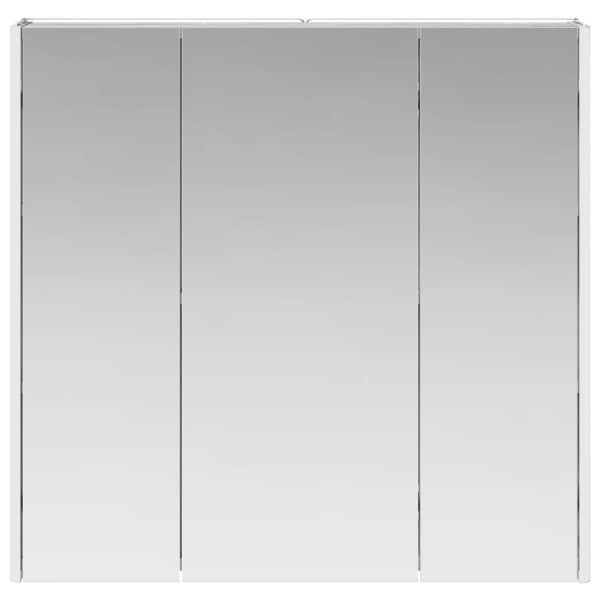 Шкаф с огледало за баня с рафт Сив Сонома 73.5 x 15.5 x 70 см