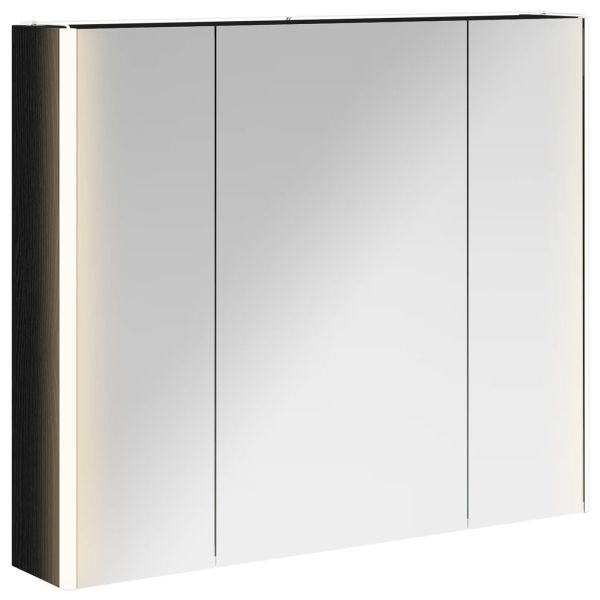 Шкаф с огледало за баня Черния дъб 83,5 x 15,5 x 70 см