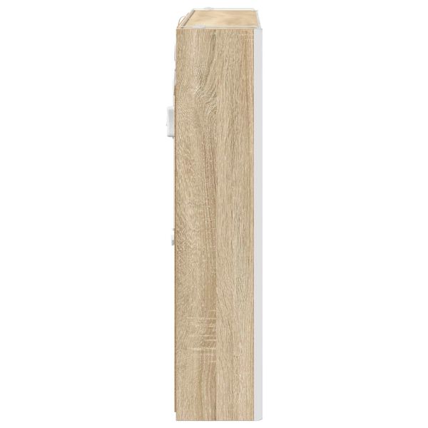 Шкаф с огледало за баня Сонома дъб 83,5 x 15,5 x 70 см