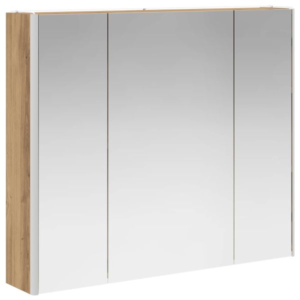 Шкаф с огледало за баня Дъб Артизан 83,5 x 15,5 x 70 см