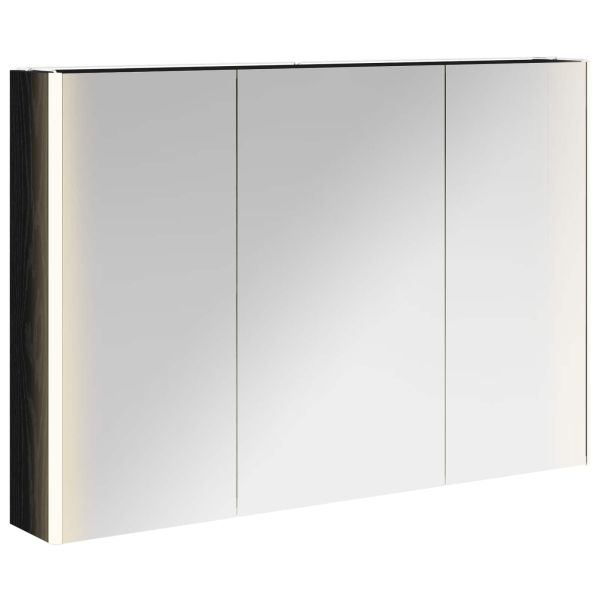 Шкаф с огледало за баня Черния дъб 103,5 x 15,5 x 70 см