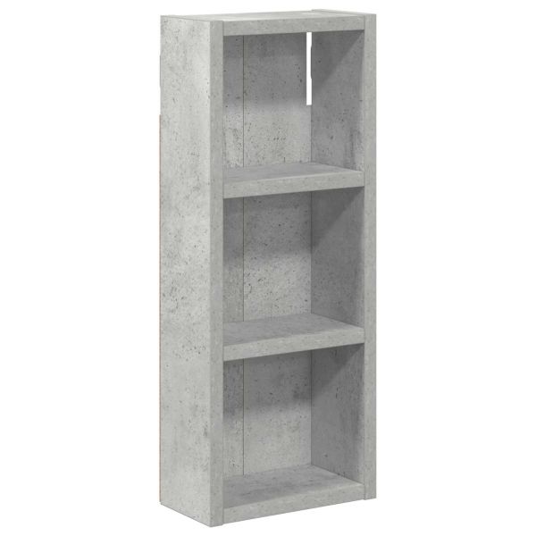 Банен стенен шкаф с рафт Бетонно Сиво 20 x 10 x 50 см