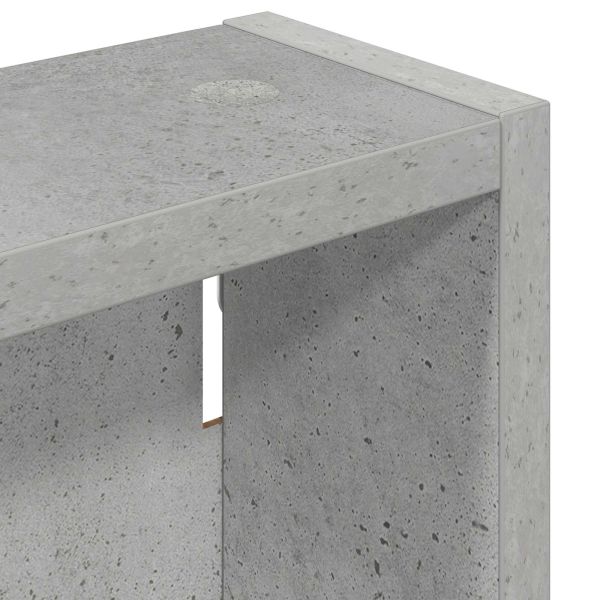 Банен стенен шкаф с рафт Бетонно Сиво 20 x 10 x 50 см