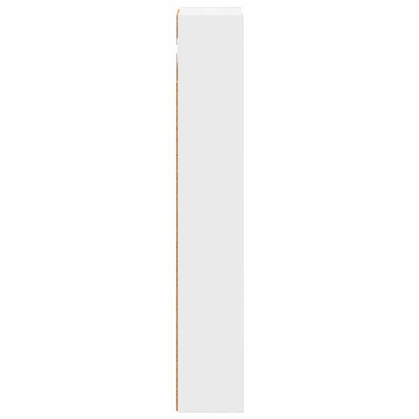 Банен стенен шкаф с рафт със съхранение Бял 20 x 10 x 60,5 см