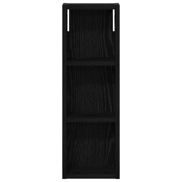 Банен стенен шкаф с рафт Черен Дъб 20 x 10 x 60,5 см